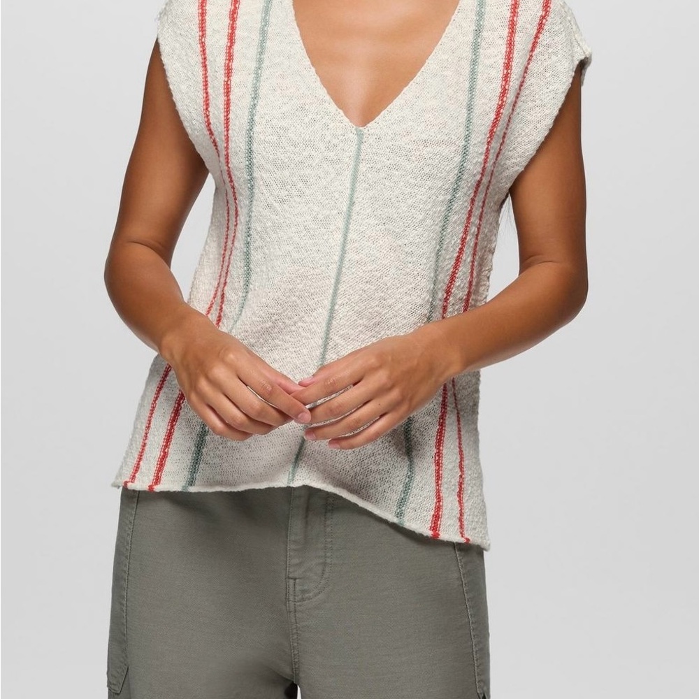 Prana Wave Maker V-Neck Sweater Top